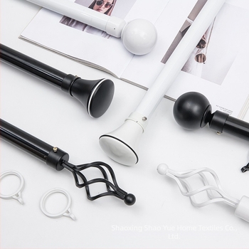 Set de bare pentru perdea cu tijă romană, bare simple și duble, suporturi din aluminiu, stil modern minimalist, personalizabil