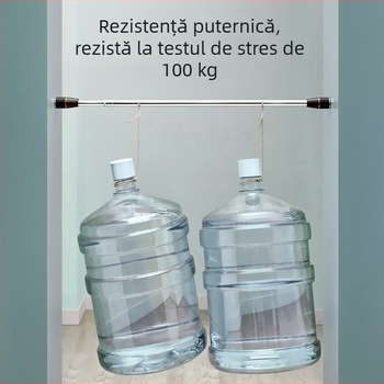 Epai tijă telescopică pentru haine din oțel inoxidabil — pentru uscat pe balkon, stil modern minimalist, lansat în 2020