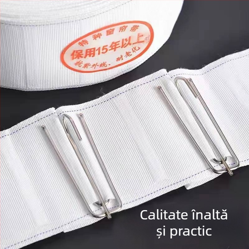 Fâșii de țesătură pentru perdele cu cârlige, îngroșate, lavabile la mașină, accesorii pentru perdele