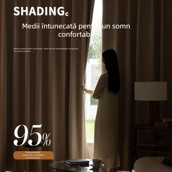 Drapii chenille blackout total – stil modern minimalist, 100% poliester, umbrire 70–90%, personalizabile pentru întreaga casă