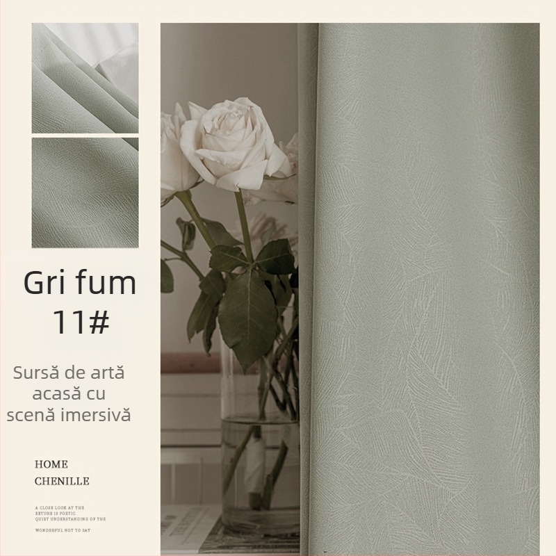 Drapii chenille blackout total – stil modern minimalist, 100% poliester, umbrire 70–90%, personalizabile pentru întreaga casă