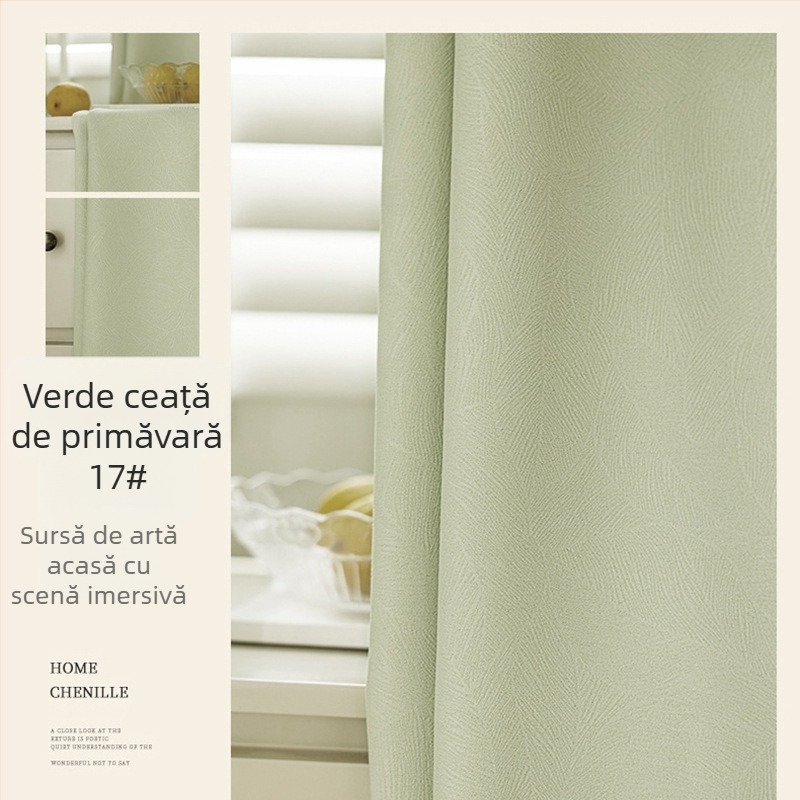 Drapii chenille blackout total – stil modern minimalist, 100% poliester, umbrire 70–90%, personalizabile pentru întreaga casă