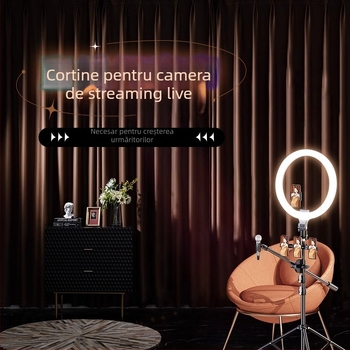 Cortină de fundal pentru camere – țesătură acoperită, fundal Velcro, întunecare totală (>90%), stil modern minimalist, confecție compusă; pentru living, dormitor, birou