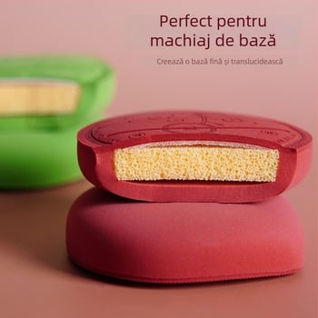 otw Puff de pudră cu dublă utilizare (uscat și ud), burete, formă picătură