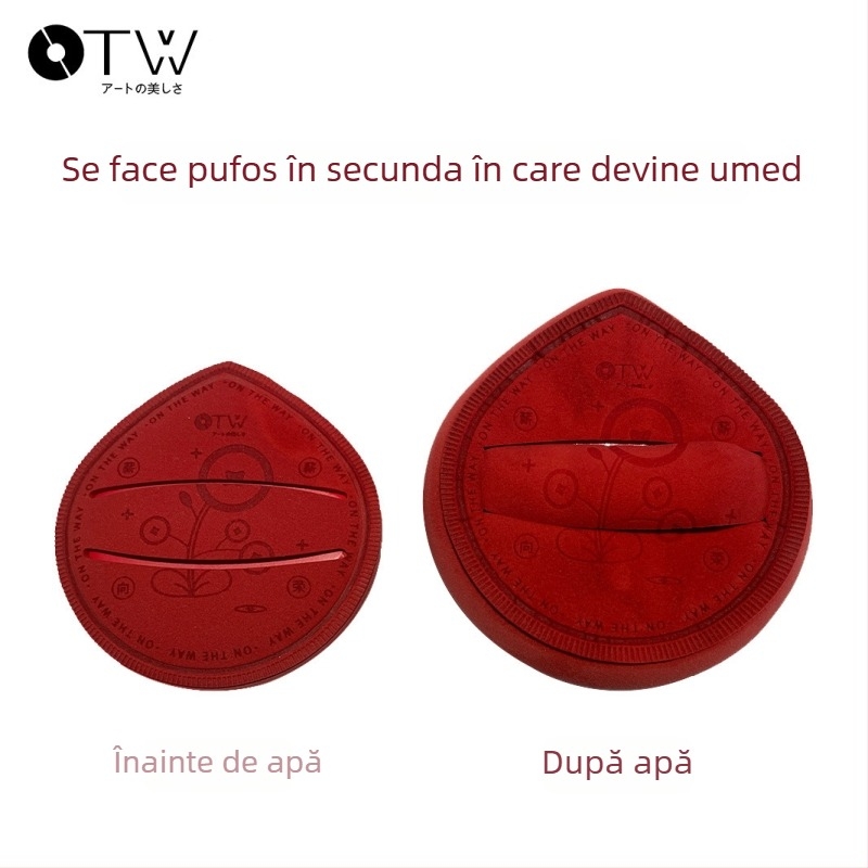 otw Puff de pudră cu dublă utilizare (uscat și ud), burete, formă picătură