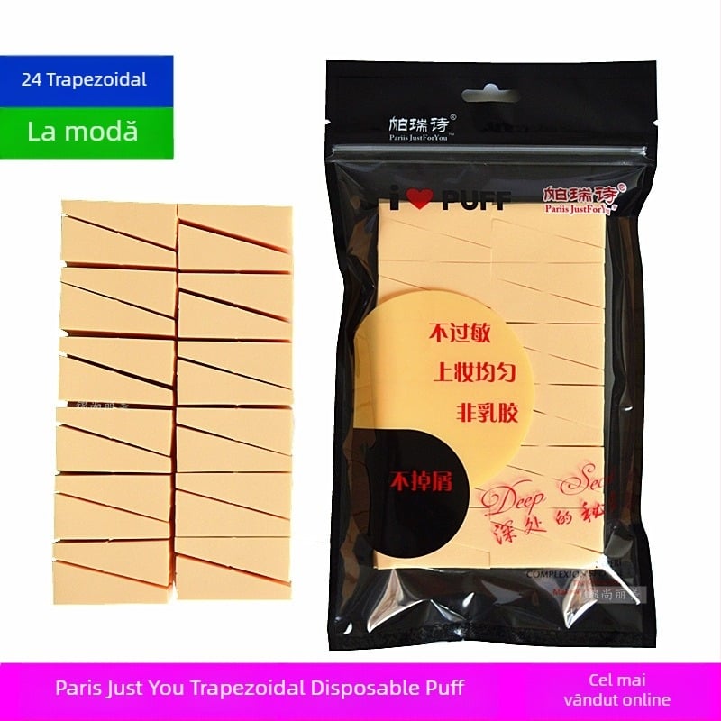 Parry burete pudră umed, hidrofila, fără latex, forme triunghi și trapez, pachet de 24 bucăți, pentru o singură utilizare