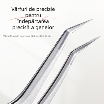 Pincetă profesională pentru extensii gene, design Phoenix, precizie înaltă, oțel inoxidabil
