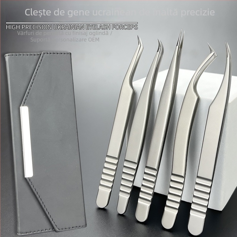 Pincete pentru gene din oțel inoxidabil DQD – precizie, finisaj oglindă, instrument manual pentru gene false