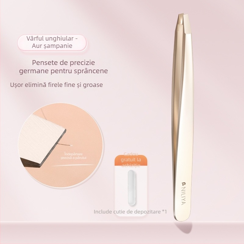 Niliya Clește de sprâncene – set de instrumente de înaltă precizie pentru sprâncene, gene false și fire fine