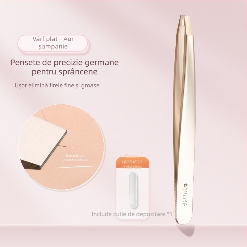 Niliya Clește de sprâncene – set de instrumente de înaltă precizie pentru sprâncene, gene false și fire fine