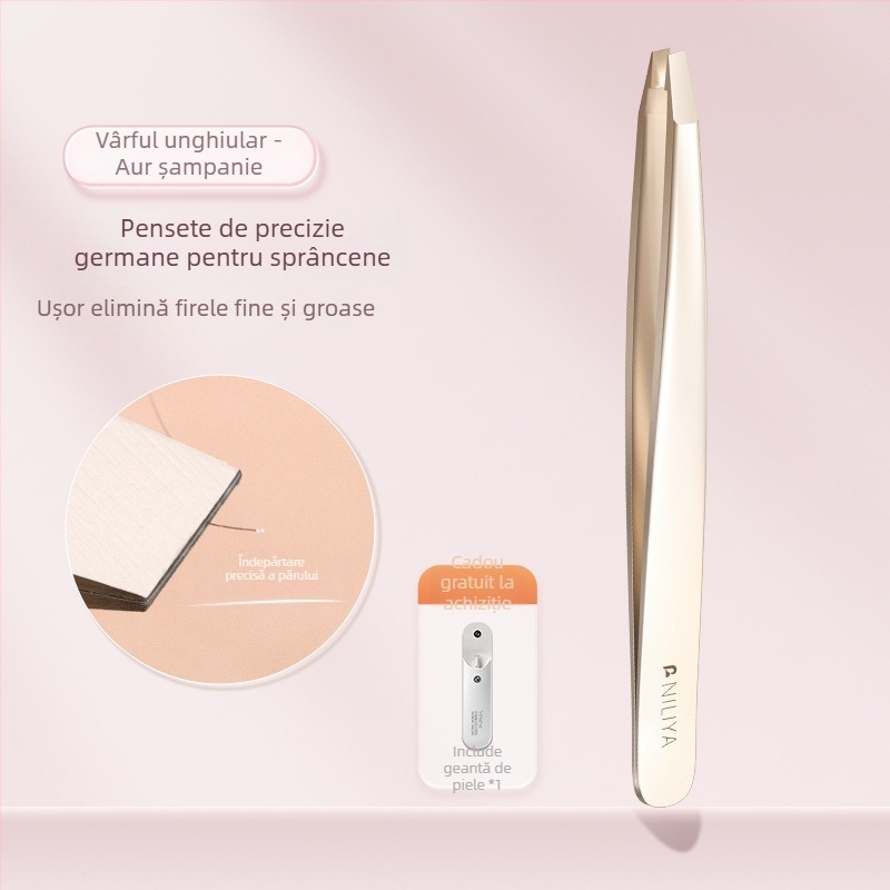 Niliya Clește de sprâncene – set de instrumente de înaltă precizie pentru sprâncene, gene false și fire fine