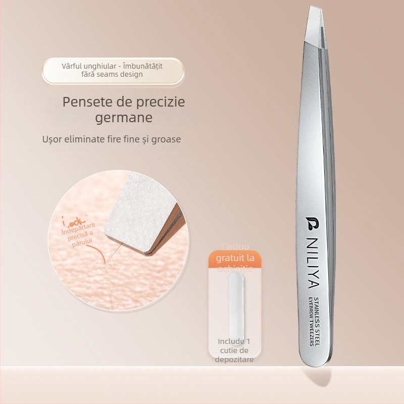 Niliya Clește de sprâncene – set de instrumente de înaltă precizie pentru sprâncene, gene false și fire fine