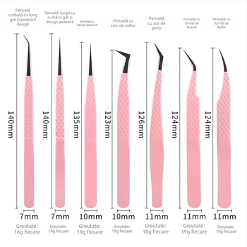 Pensetă pentru grefarea genei cu vârf din fibre de oțel inoxidabil, precizie înaltă