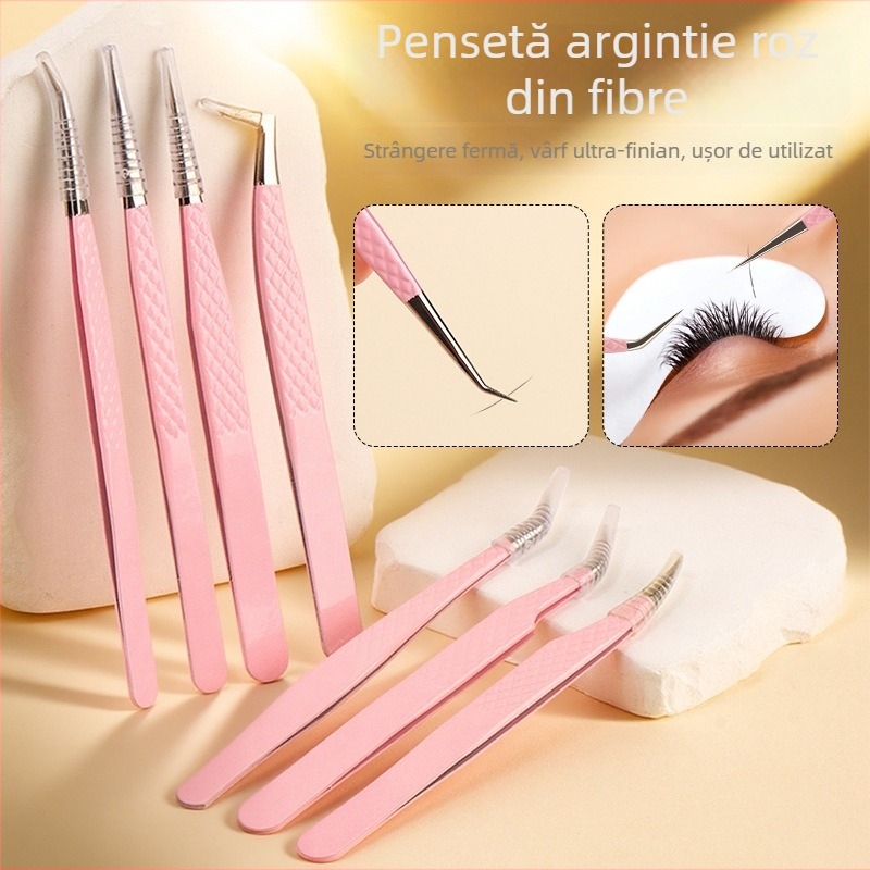 Pensetă pentru grefarea genei cu vârf din fibre de oțel inoxidabil, precizie înaltă