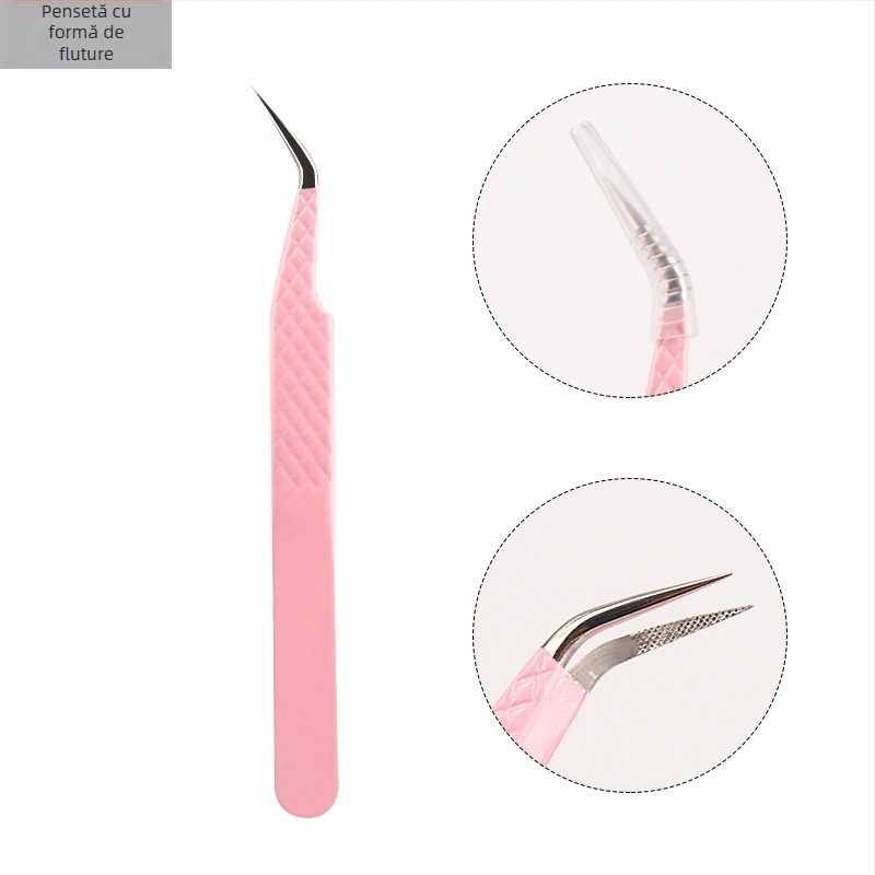 Pensetă pentru grefarea genei cu vârf din fibre de oțel inoxidabil, precizie înaltă