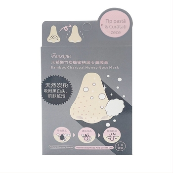 Van Xiyue Cremă nazală cu cărbune de bambus și miere pentru puncte negre, 8 g x 10 buc., îngustează porii, elimină punctele negre, netezește pielea, potrivit pentru toate tipurile de ten