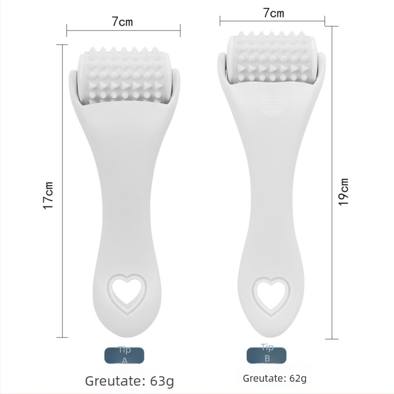 Roller facial din silicon, manual, non-electric, cu rolă detașabilă, pentru masaj facial și lifting