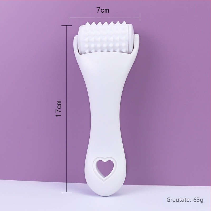 Roller facial din silicon, manual, non-electric, cu rolă detașabilă, pentru masaj facial și lifting