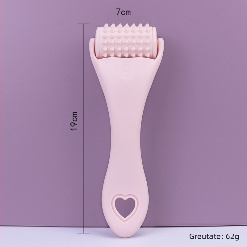 Roller facial din silicon, manual, non-electric, cu rolă detașabilă, pentru masaj facial și lifting