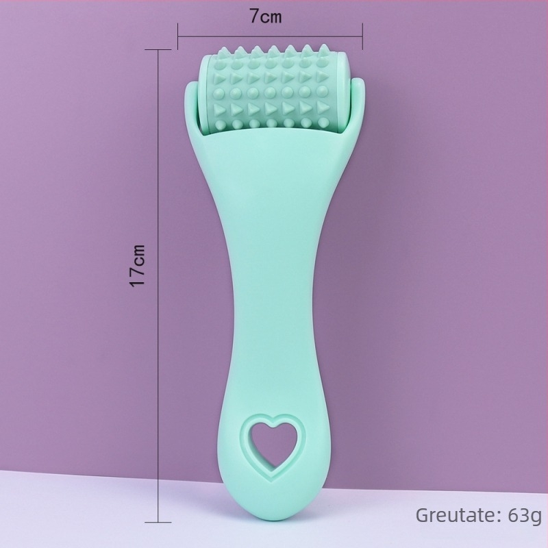 Roller facial din silicon, manual, non-electric, cu rolă detașabilă, pentru masaj facial și lifting