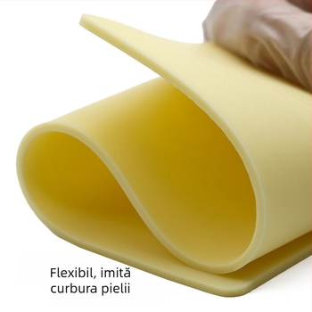 Piele de practică pentru tatuaj sprâncene, silicon, piele imitatie, utilizare universală, aproximativ 180 g