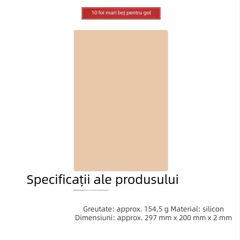 Piele de practică pentru tatuaj sprâncene, silicon, piele imitatie, utilizare universală, aproximativ 180 g