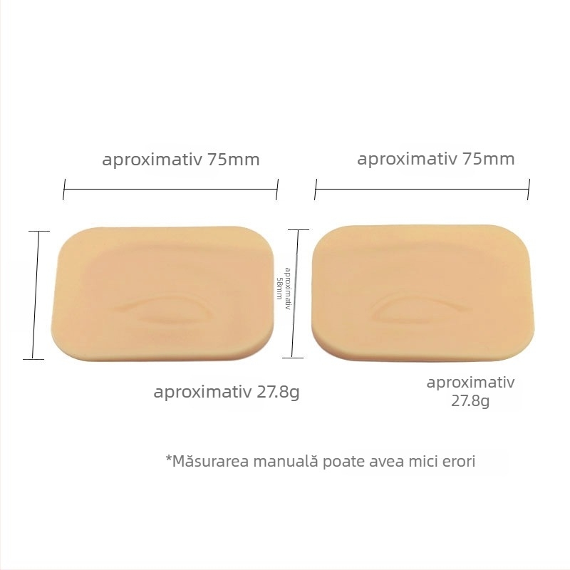 Piele de practică din silicon pentru 3D sprâncene și pleoape, practică de tatuaj, uz universal, 30 g