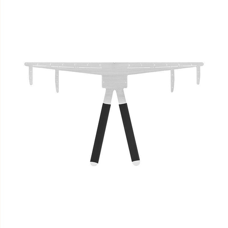 Riglă pentru sprâncene din oțel inoxidabil cu ghid de formă și card pentru sprâncene, poziționare cu 3 puncte, a doua generație