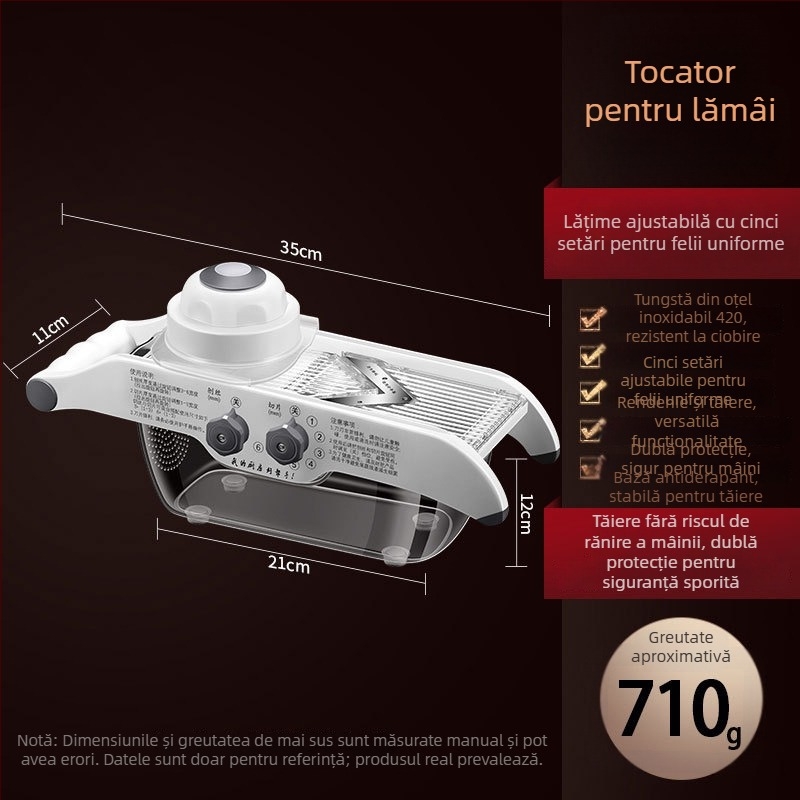 Tăietor multifuncțional pentru legume — ABS+oțel 420, brand AKL, imprimare logo disponibilă, personalizare, stil modern minimalist