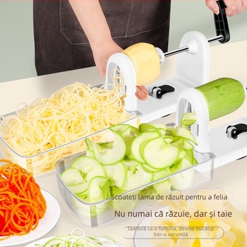 AKL Tocător multifuncțional manual pentru cartofi și legume – corp ABS/PS/TPR, lamă din oțel 420J2