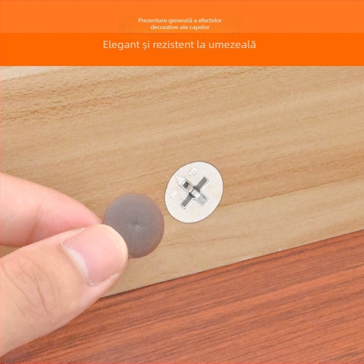 Capac decorativ trei în unu pentru conector de mobilier, capac excentric, plastic, imprimare 3D, model cz-001