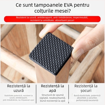 Covorașe EVA din spumă, autoadezive, anti-derapare pentru mese și scaune, absorbante de șocuri, rezistente la uzură