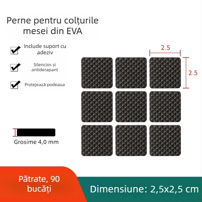 Covorașe EVA din spumă, autoadezive, anti-derapare pentru mese și scaune, absorbante de șocuri, rezistente la uzură