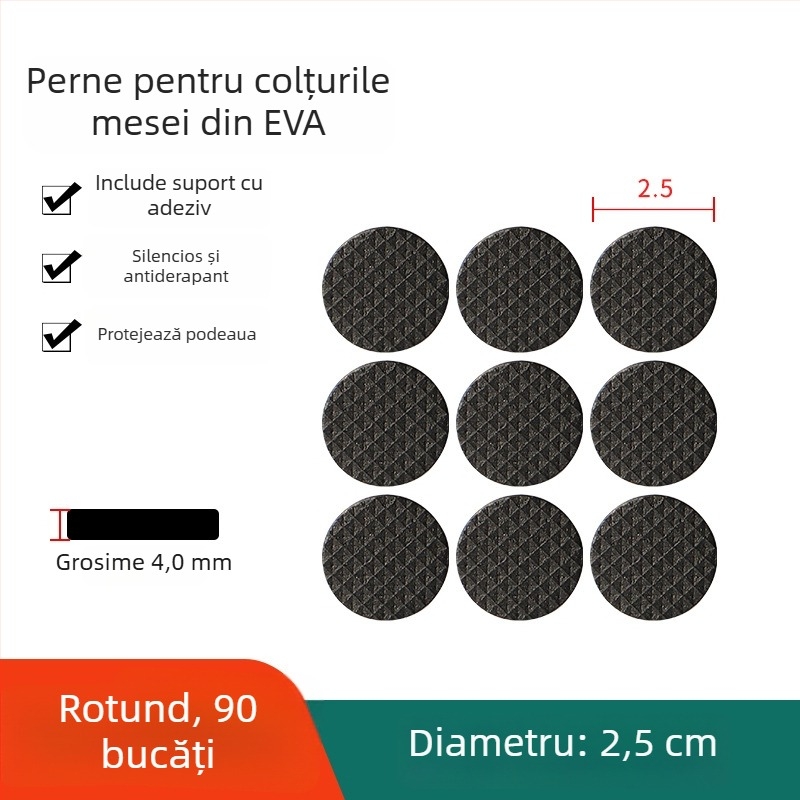 Covorașe EVA din spumă, autoadezive, anti-derapare pentru mese și scaune, absorbante de șocuri, rezistente la uzură