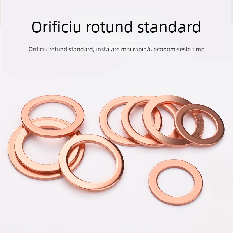 Șaibe plate din cupru pentru etanșare marină – Material: cupru; Utilizare: marin; Standard: 6-22