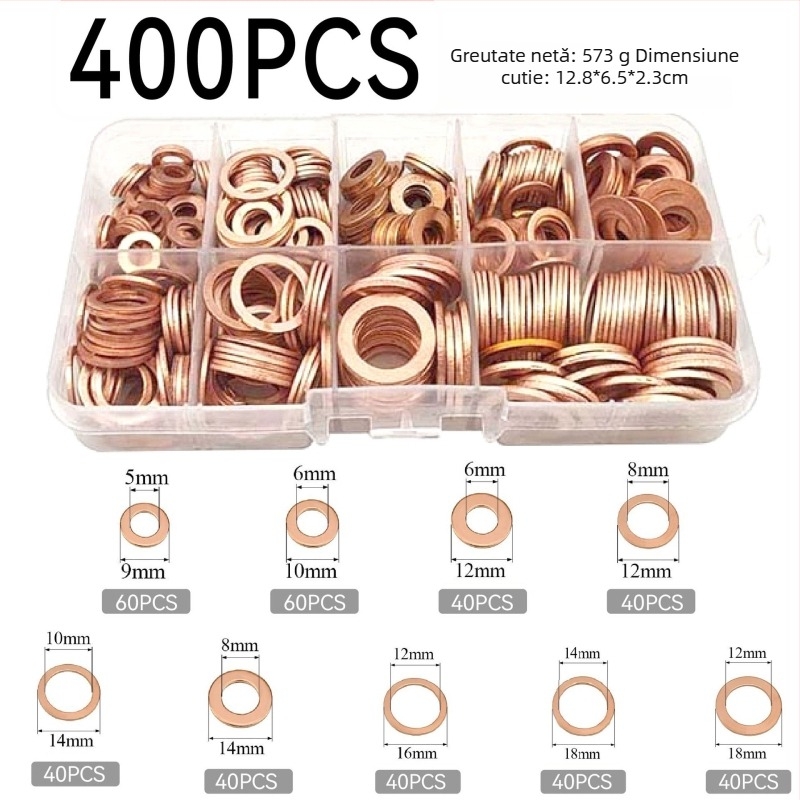 Șaibe plate din cupru pentru etanșare marină – Material: cupru; Utilizare: marin; Standard: 6-22