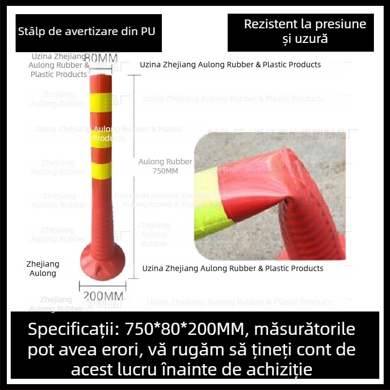 Coloană de avertizare, PU elastic, barieră de izolare, accesoriu pentru gard, marca Aolun