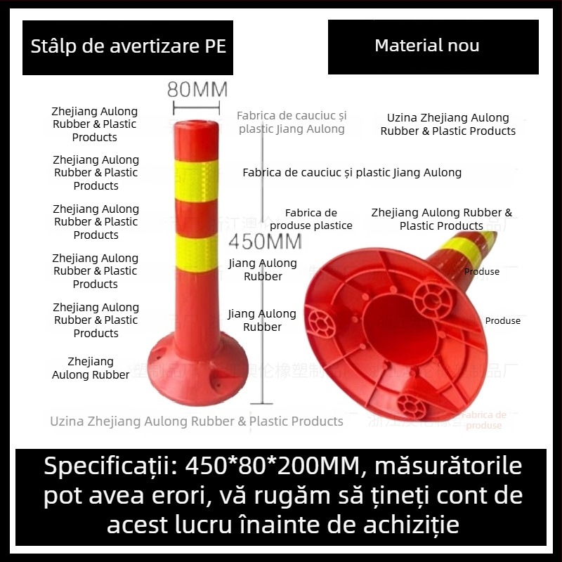 Coloană de avertizare, PU elastic, barieră de izolare, accesoriu pentru gard, marca Aolun