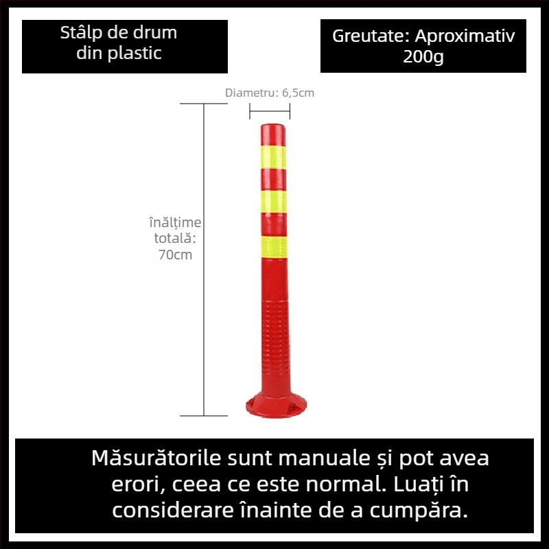Coloană de avertizare, PU elastic, barieră de izolare, accesoriu pentru gard, marca Aolun