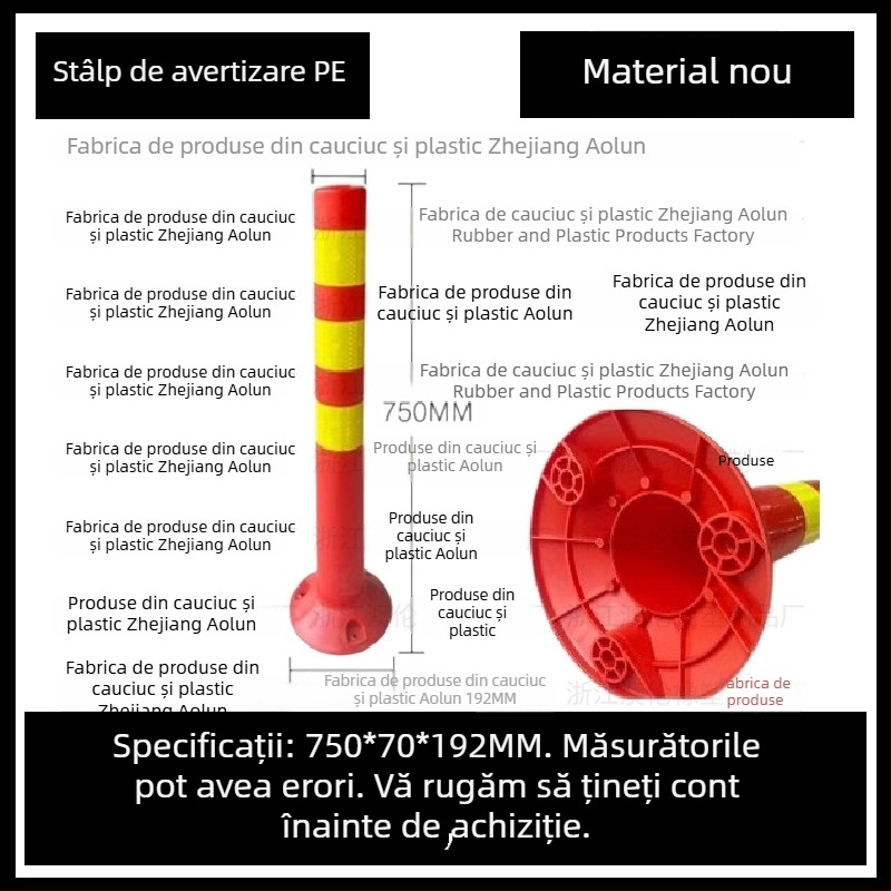 Coloană de avertizare, PU elastic, barieră de izolare, accesoriu pentru gard, marca Aolun