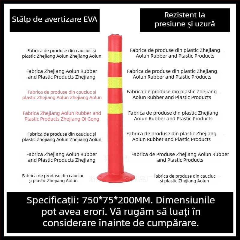 Coloană de avertizare, PU elastic, barieră de izolare, accesoriu pentru gard, marca Aolun