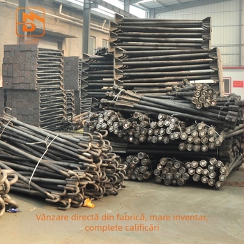 Șurub de ancorare cu placă de sudură în tip L, oțel carbon Q235, clasa de rezistență 4.8, standard JIS B1178-2009, clasa A