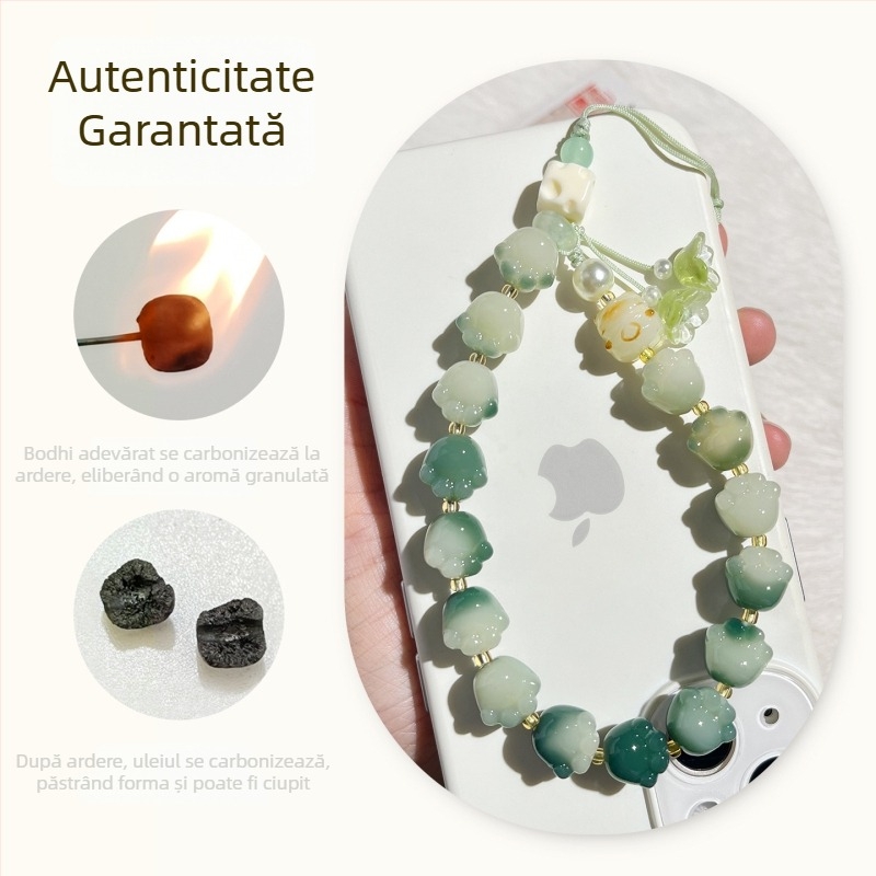 Bratara Bodhi Root cu pandantiv cheie drăguț, model animale mici, lustruit, brand Jinge, lansare toamnă 2025