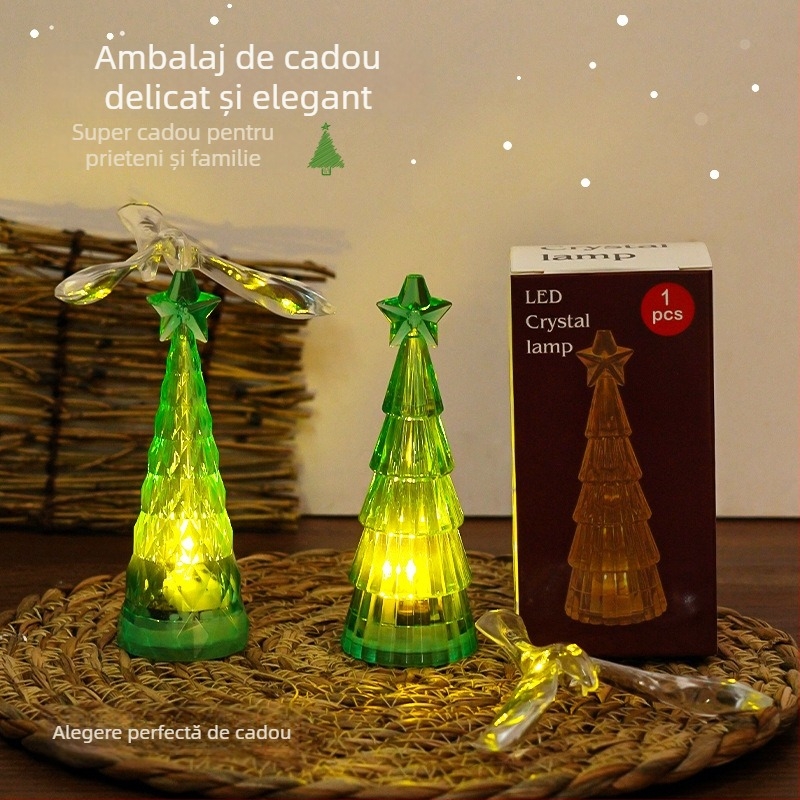 Pasăre de cristal pentru brad – veioza de noapte decorativă, din plastic; Brand: Three springs; Stil: Alt; Potrivit pentru Crăciun