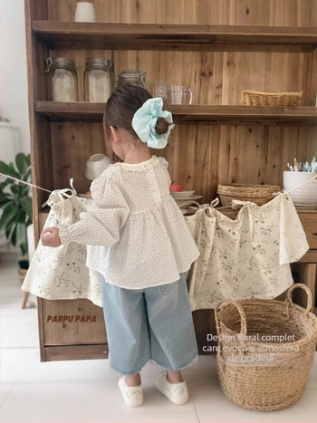 Cămașă pentru copii cu mâneci lungi, stil coreean, 100% bumbac, toamnă, pentru fete 3–8 ani