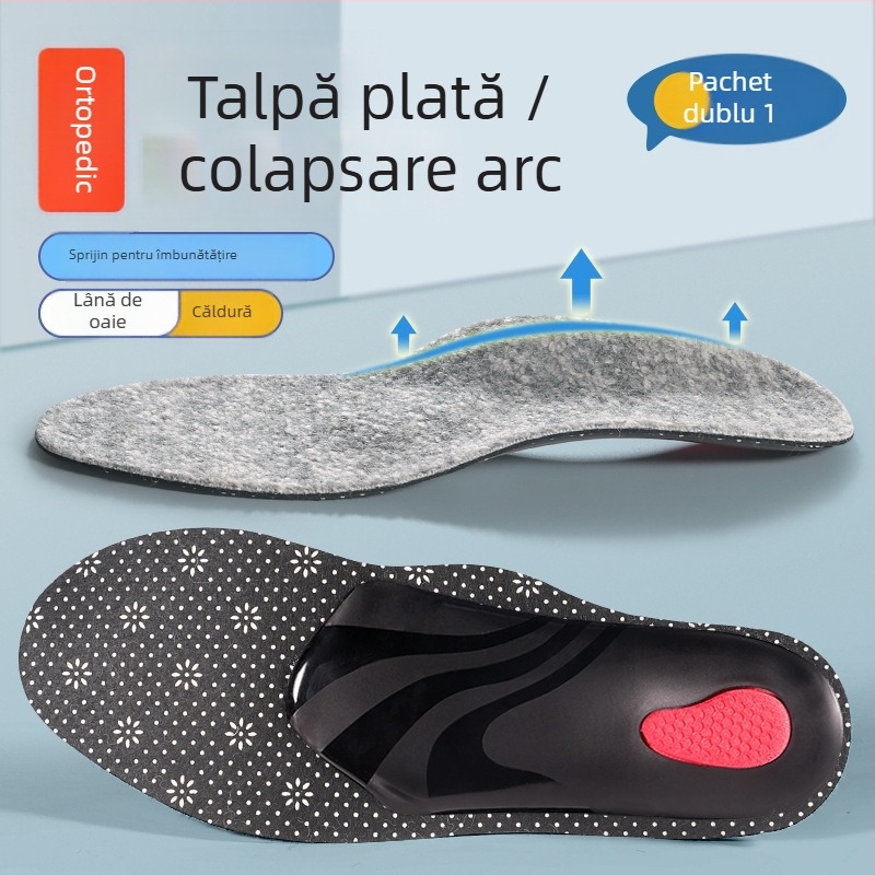 Talpă pentru încălțăminte din TPU, lână felt și latex; ortopedice, suport pentru arc, talpă întreagă, unisex, pentru toate anotimpurile (Material: TPU + lână felt + latex; Funcție: ortopedice; Categorie: talpă întreagă; Sezon: toate anotimpurile)