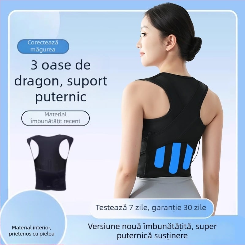Banda pentru corectarea posturii E9 Triple Keel pentru adulți și copii, marcă privată autorizată, lansare în 2024, Certificare: 1