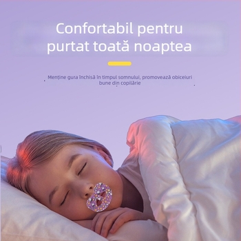 Patch cartoon pentru corectarea respirației pe gură în timpul somnului, pentru copii, din țesătură nețesută, cu posibilitatea de personalizare