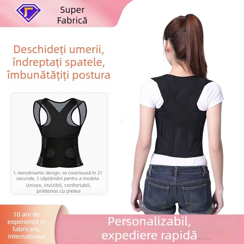 Corretor de postură cu deschidere a umerilor, brand Miaocan shangpin, model Mc–c007, lansare: iarna 2024, cod produs: Mesh correction belt