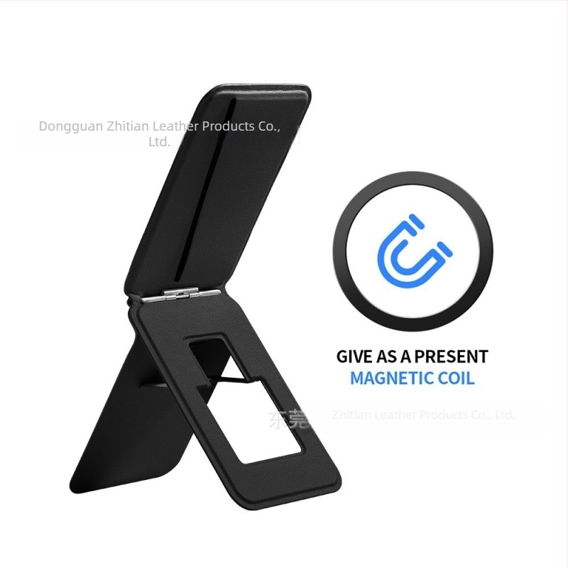 Suport magnetic universal pentru telefon — piele sintetică, antișoc, design simplu, suport pentru personalizare